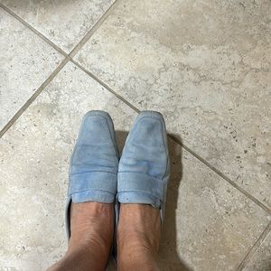 Blue suede shoes size 7 by Rebeca Sanver